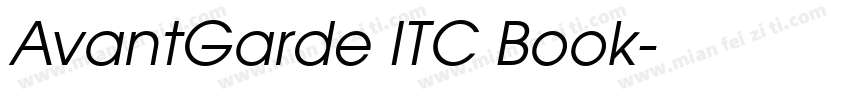 AvantGarde ITC Book字体转换